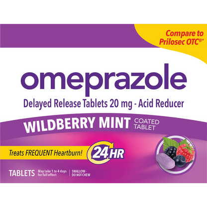 Omeprazole Delayed Release Tablets, Wildberry Mint